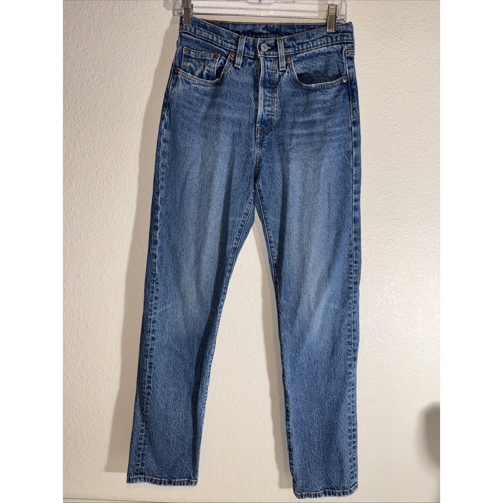 🐴 Levi's Stratus's‎ 501 Blue Jeans Women's Size 26 Button Fly Denim